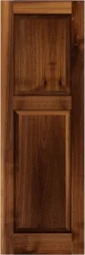 Raised  Panel  Portsmouth  Walnut  Shutters
